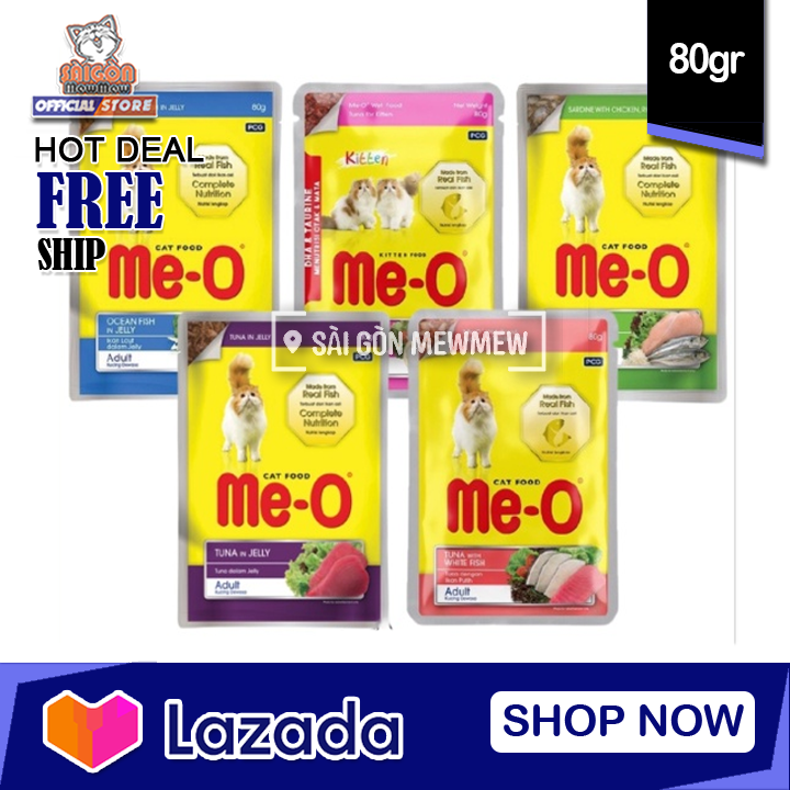 Pate cho mèo ME-O JELLY gói 80gr