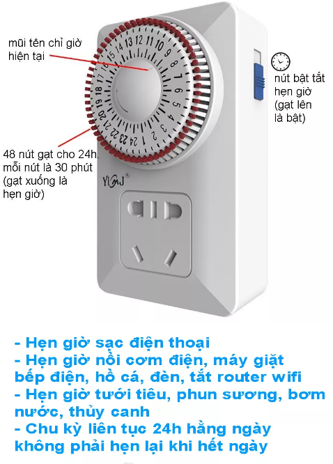 Ổ cắm hẹn giờ cơ TW960