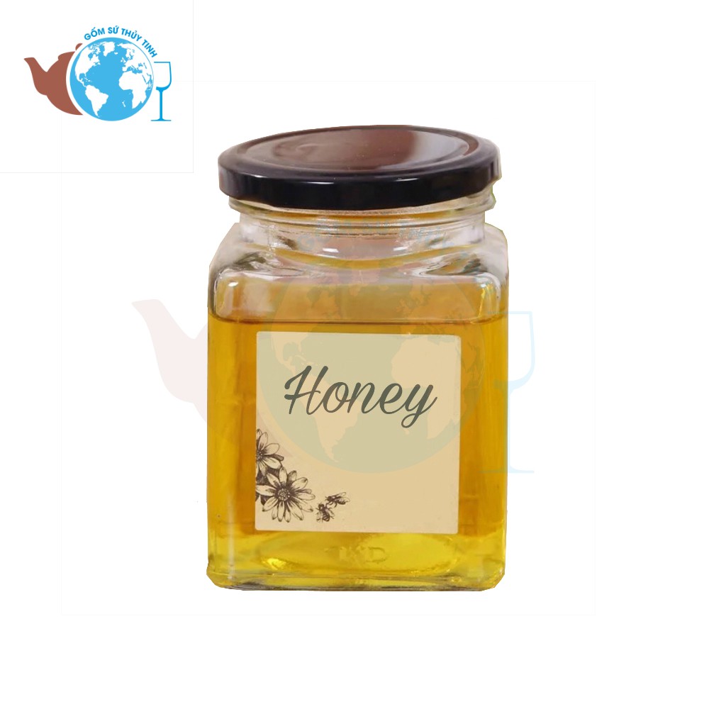 [HCM]Hũ Thủy Tinh Vuông 280ML Đựng Thực Phẩm