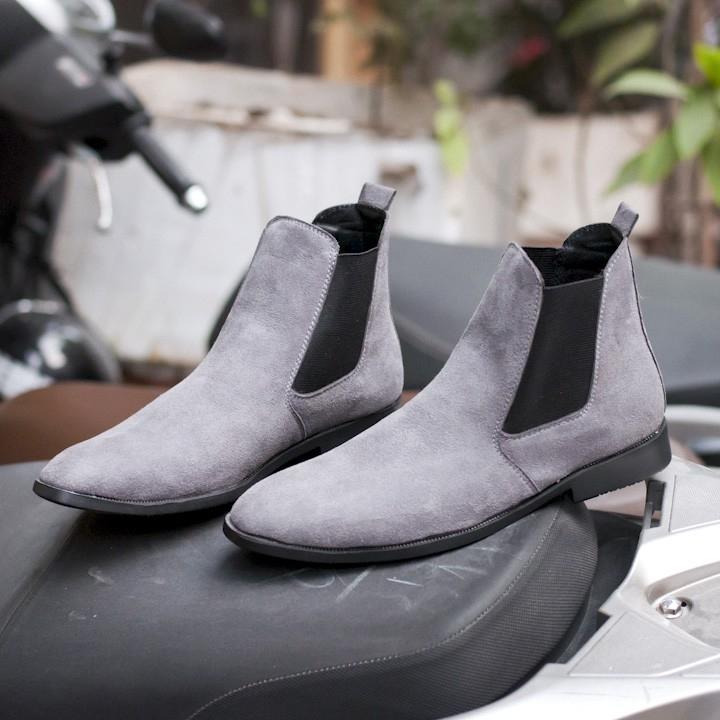 Boot nam chelsea boot nỉ  thời trang trẻ trung