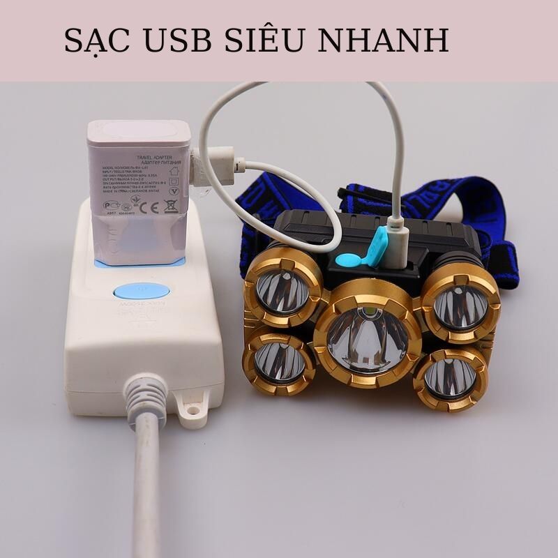 Đèn pin đội đầu 5 bóng, 3 bóng, 1 bóng