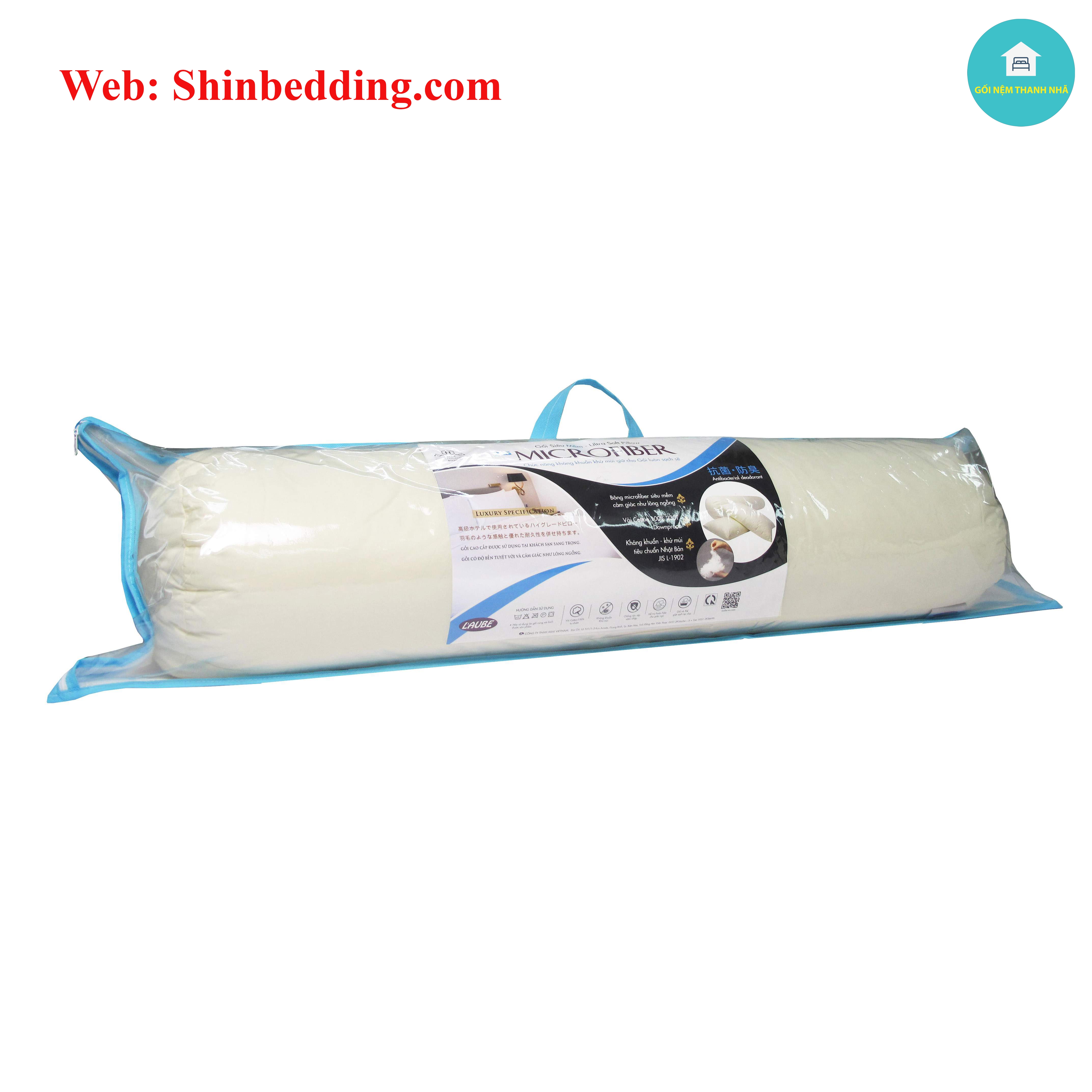 Gối ôm siêu mềm chuẩn khách sạn 35x100cm hiệu laube home