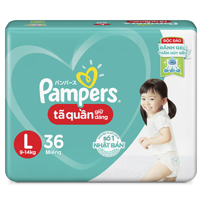 Tã bỉm quần Pamper giữ dáng L36