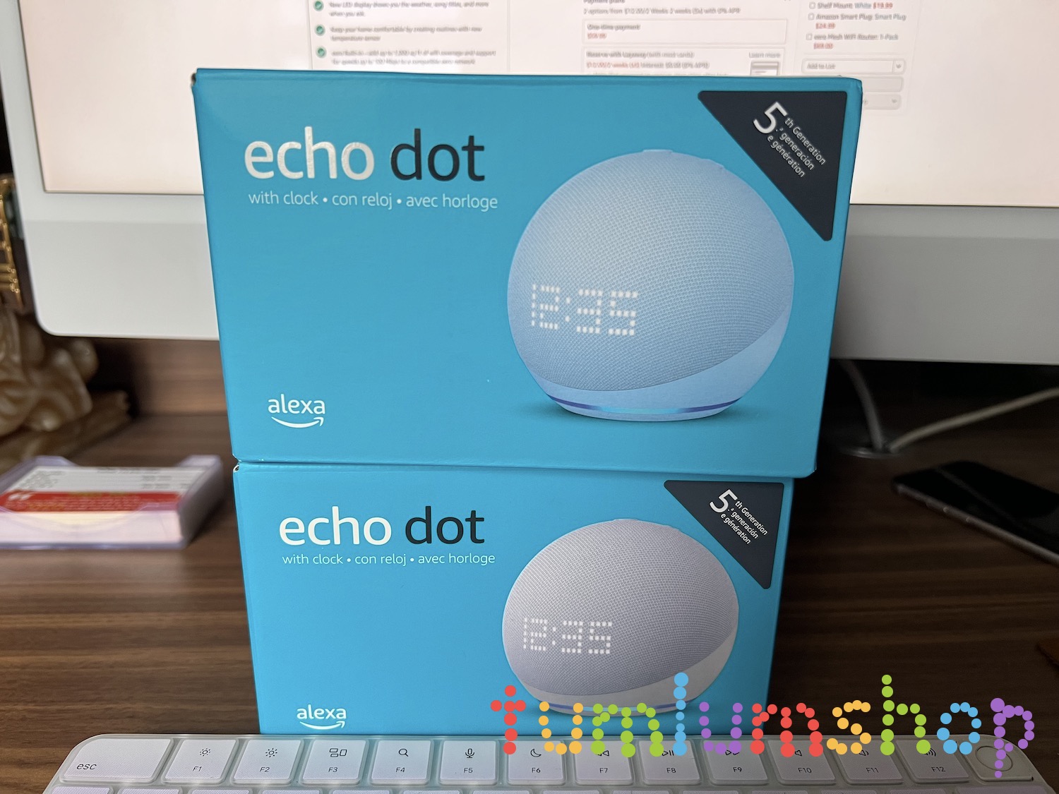 Amazon Echo Dot 5 with clock – Loa bluetooth có đồng hồ thông minh bản mới 2022
