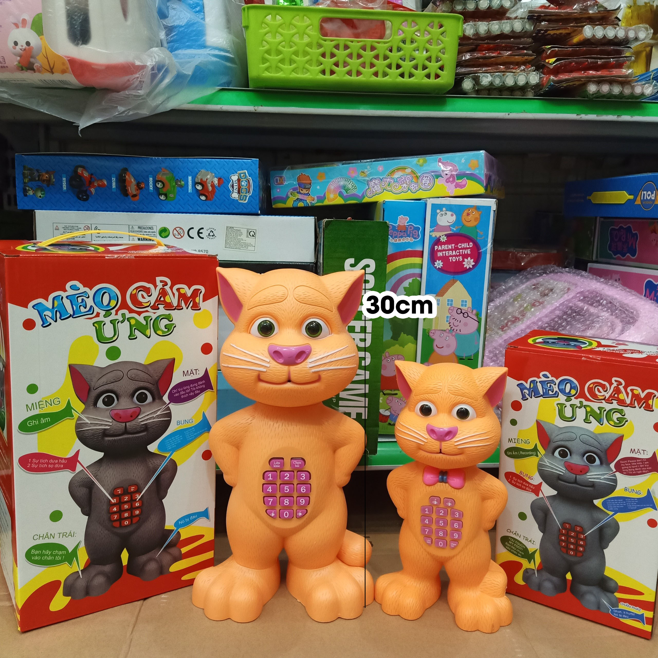 [HCM]Đồ Chơi Mèo Cảm Ứng Có Nút Bấm Biết Kể Chuyện Hát Ghi Âm Và Nhại Giọng Nói(Hàng Việt Nam)