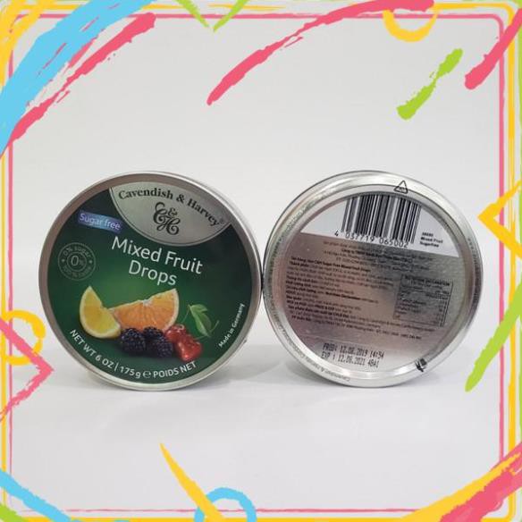 [HCM]KẸO C&H SUGAR FREE MIXED FRUIT DROPS 175G [shophoakho]