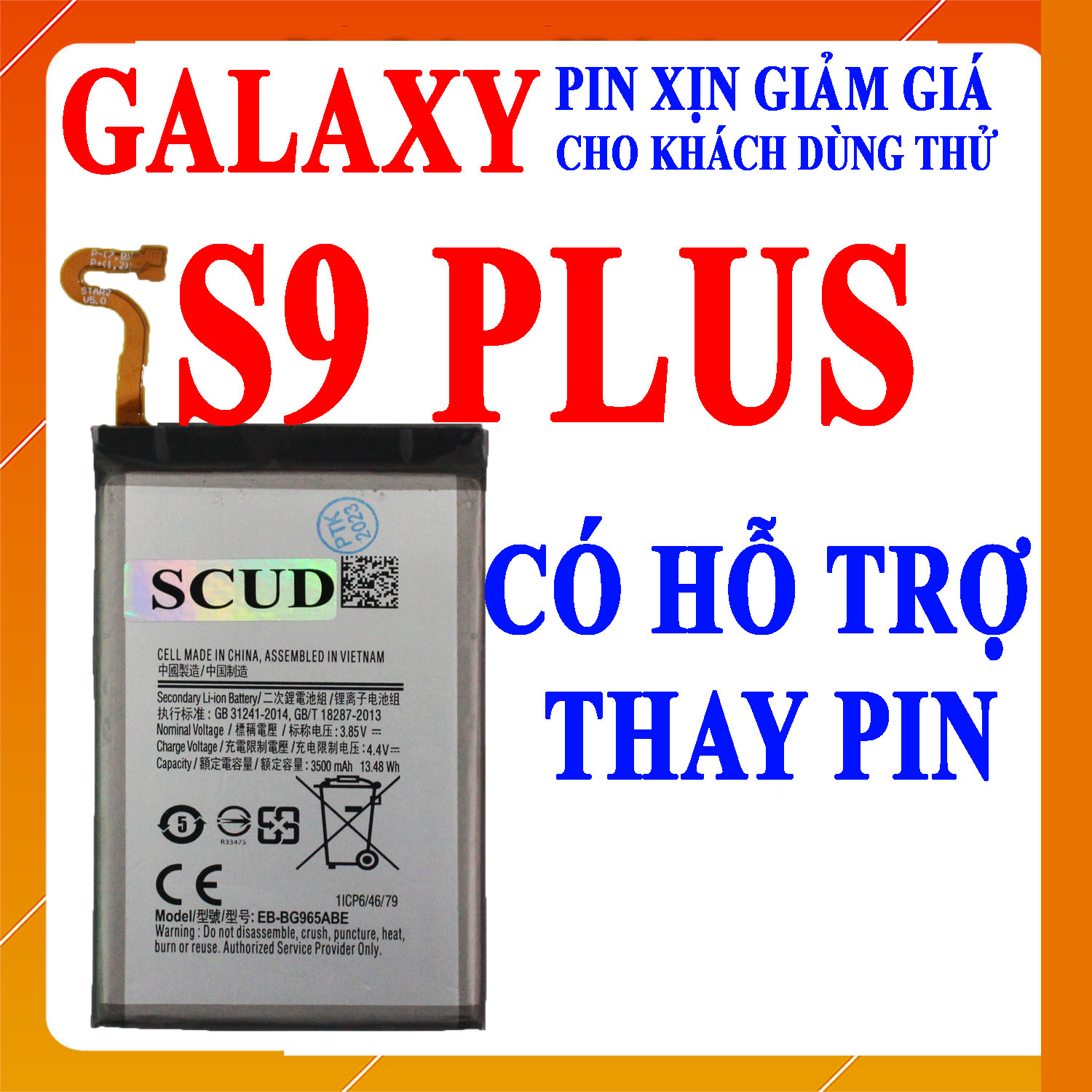 Pin scud cho samsung galaxy s9 plus g965 eb-bg965abe dung lượng 3500mah