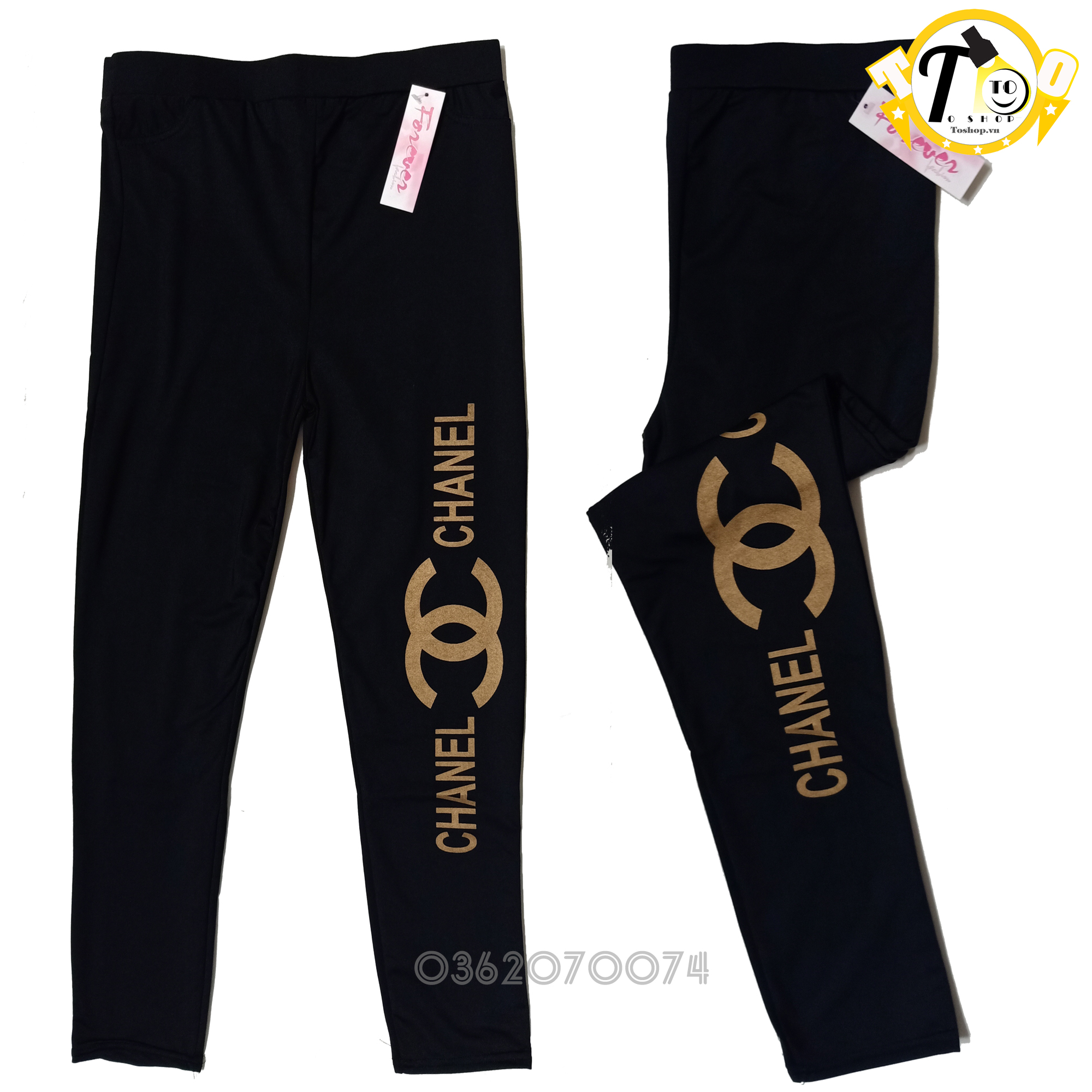 [HCM]Quần legging nữ - thun nữ in Cn Vàng [ảnh + video thật]