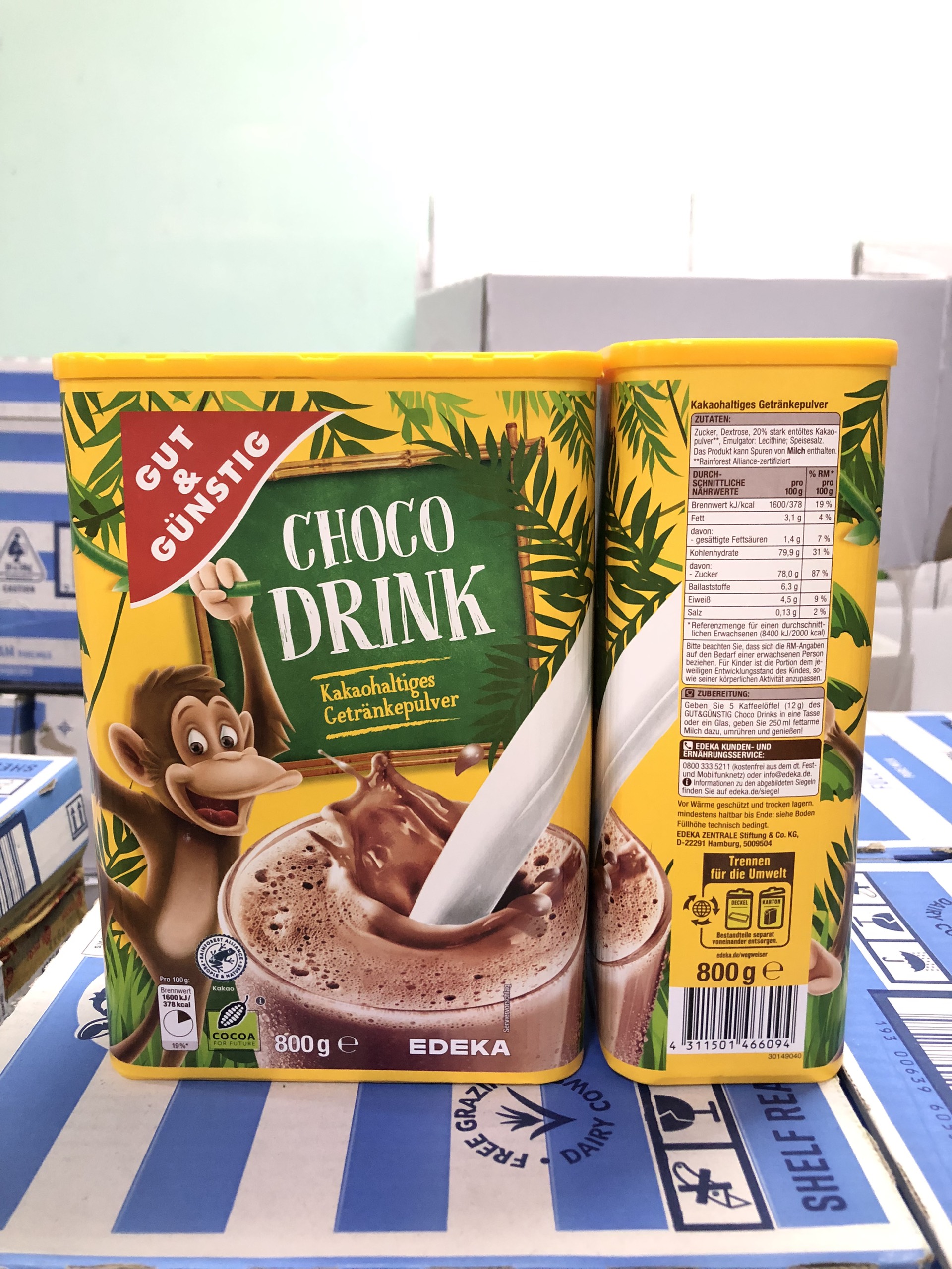 [Hộp 800g] Bột Cacao Choco Drink 800g - Nhập Khẩu Đức