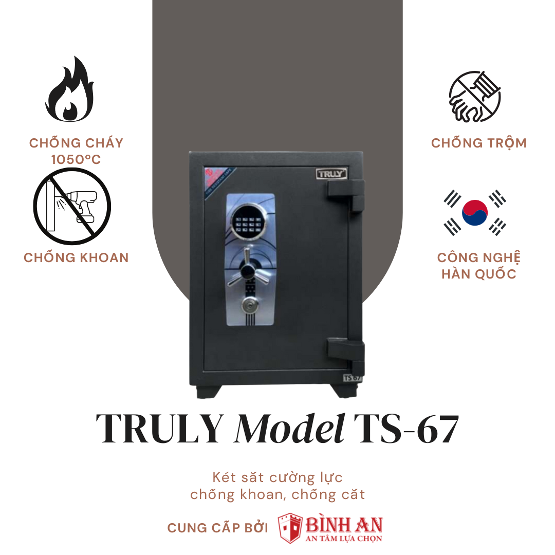 Két Sắt Truly TS-67 (151kg) Siêu Cường Lực Chống Đập