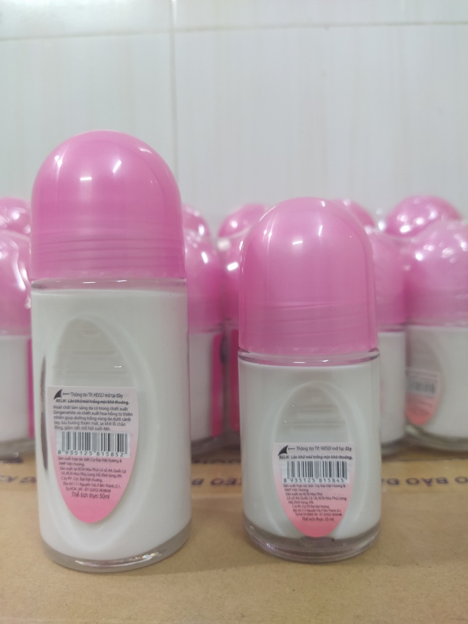 [HCM]Combo 2 chai lăn Lớn khử mùi Relik Hồng 50ml (tổng 100ml)