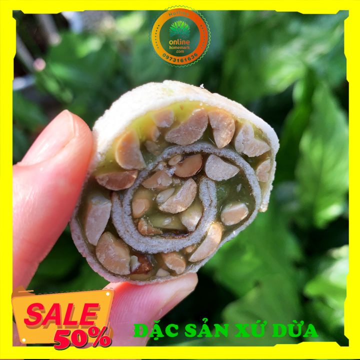 [1Kg]Kẹo chuối cuộn đậu phộng mix- đồ ăn vặt