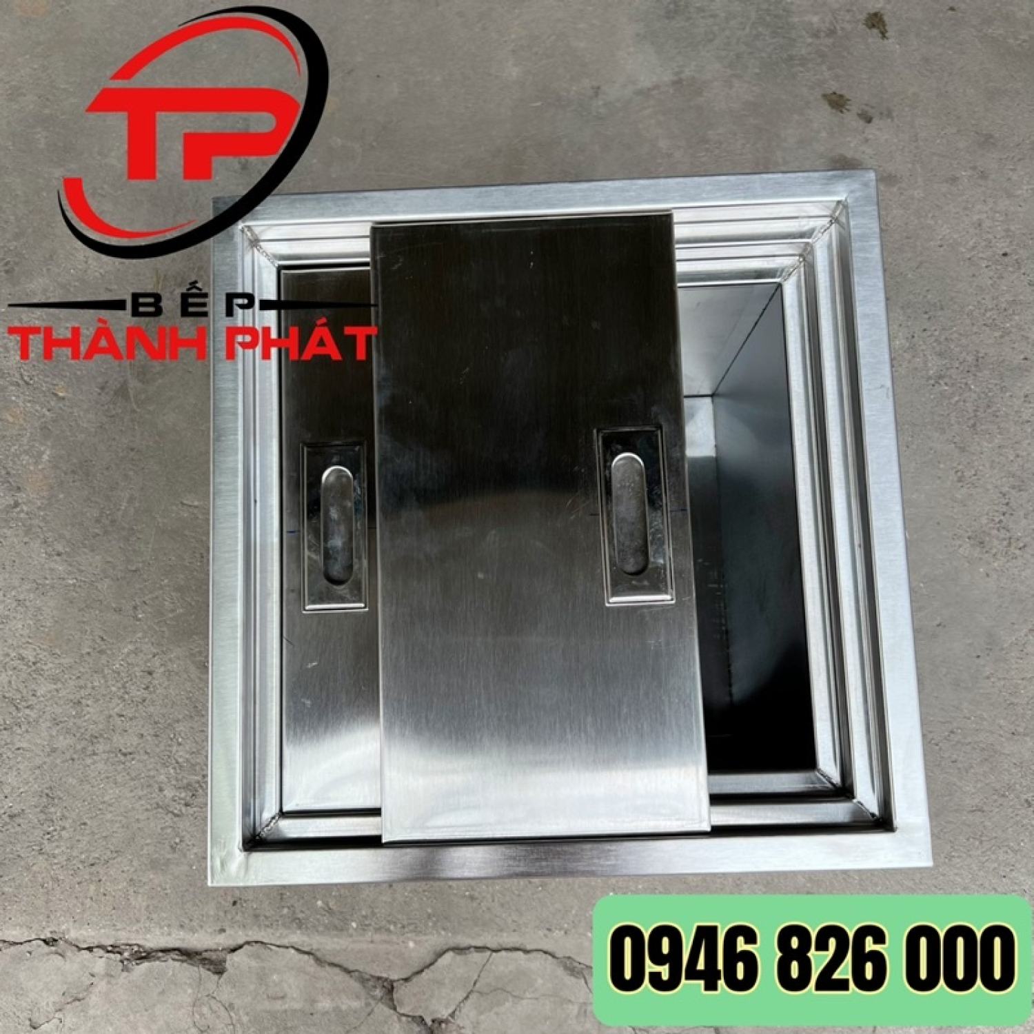 Thùng đá inox âm bàn quầy, thùng đá trà chanh.