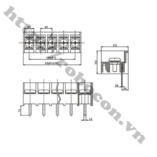 Cọc Nguồn - Cầu Đấu 5P Vặn Ốc (1 Đôi)