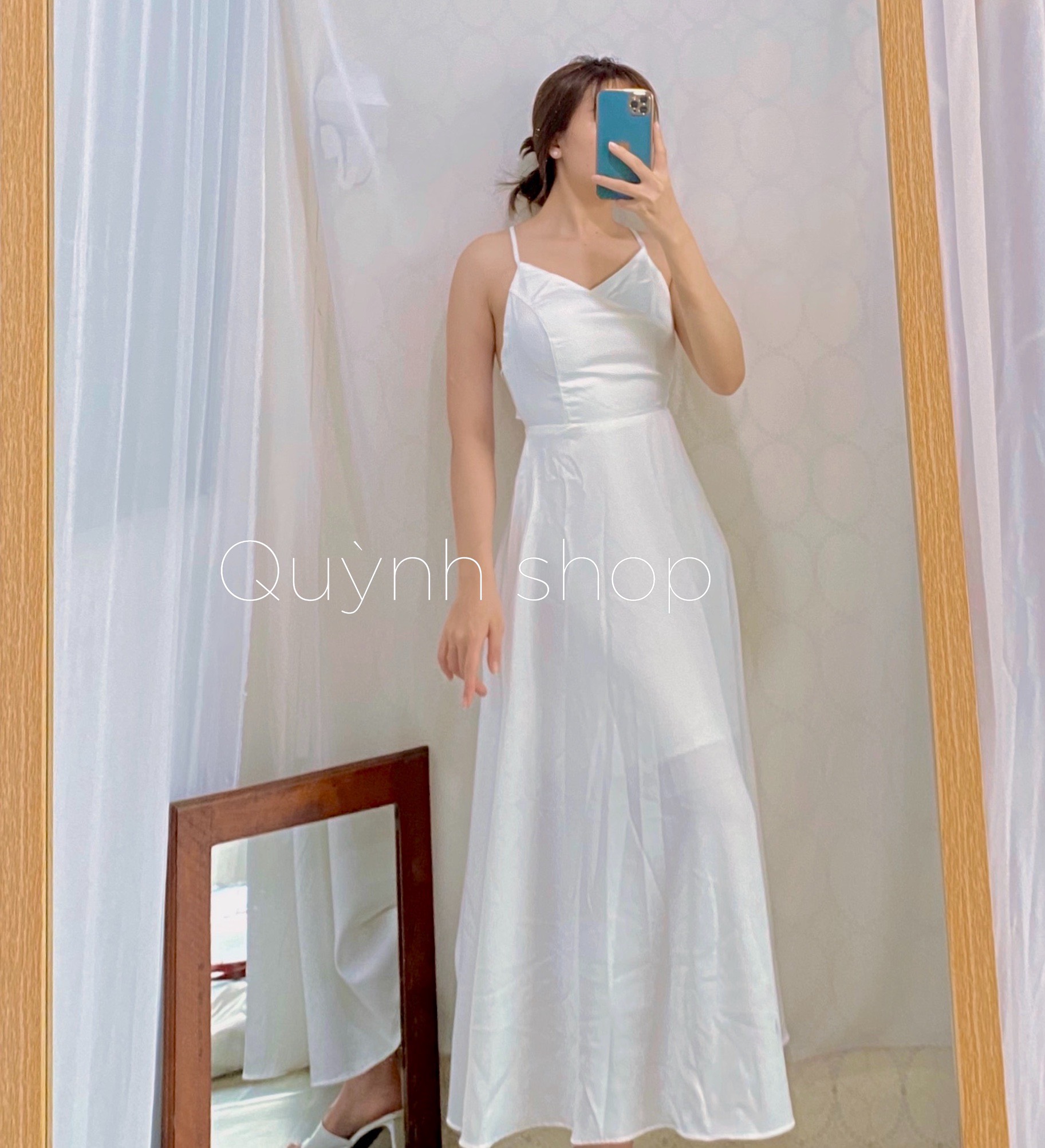 [HCM][mẫu mới 2021] đầm maxi đan dây thắt nơ lưng chất lụa mềm cao cấp