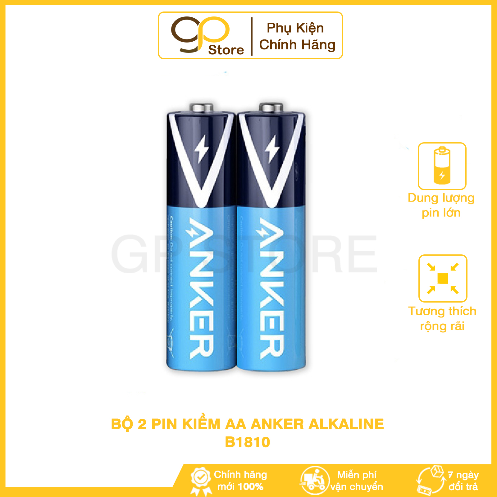 Pin Kiềm AA Anker Alkaline Bộ 2 Pin - B1810