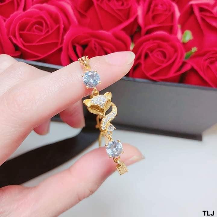 Lắc tay bạc hồ ly may mắn tình duyên