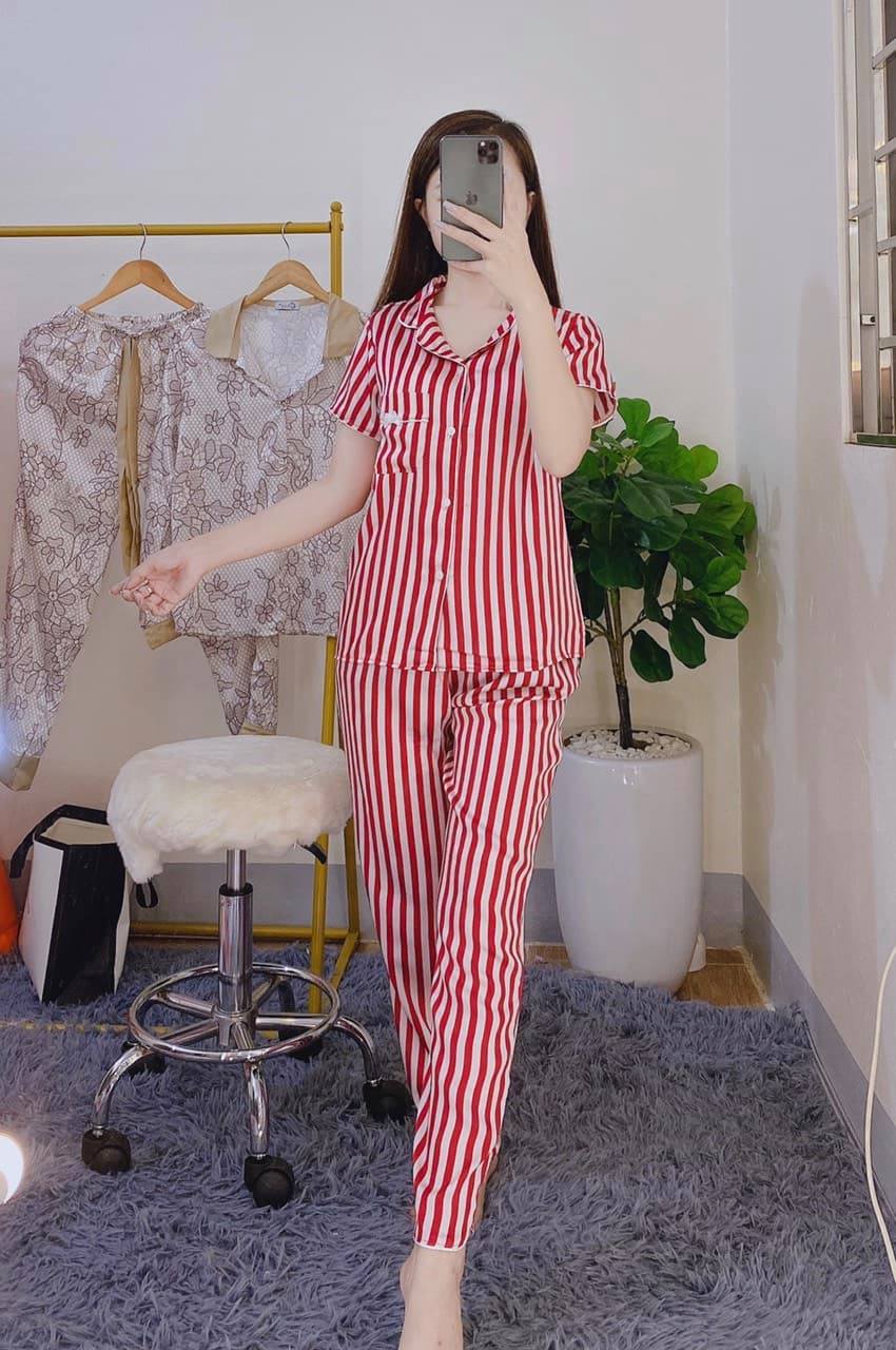 BỘ LỤA SATIN  SỌC CAO CẤP (có z\size)