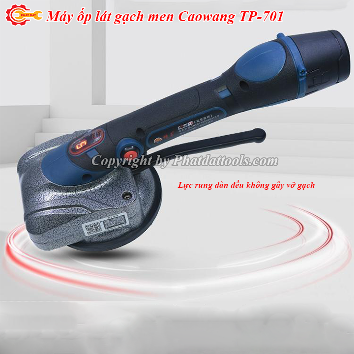 Máy ốp lát gạch Caowang TP701-2 chức năng đầm rung+hít gạch-Pin 2200mAh