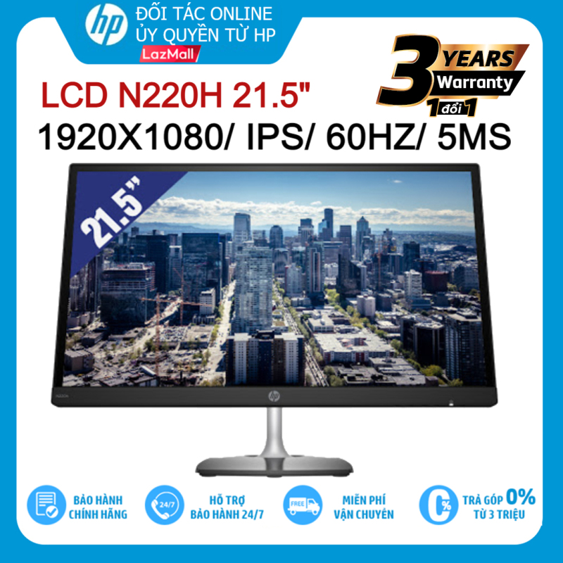 Bảng giá Màn hình LCD HP N220H 21.5 1920x1080/IPS/60Hz/5ms - Hàng chính hãng new 100% (BH 36T) Phong Vũ