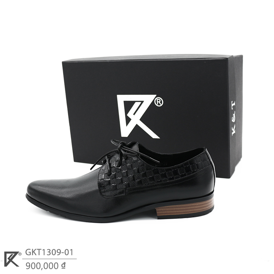 Giày Tây Nam Thủ Công Da Bò Thật K&T Black