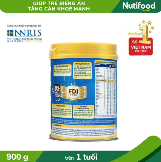 Sữa bột Nutifood tăng cân Grow Plus+ Weight Pro 900g
