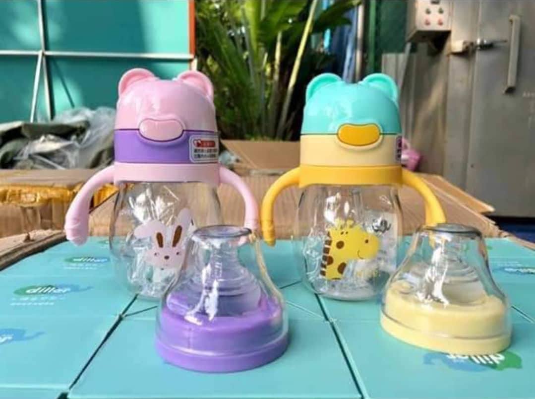 [2in1] Bình Sữa Tập Uống Nước Diller 2in1 Cao Cấp