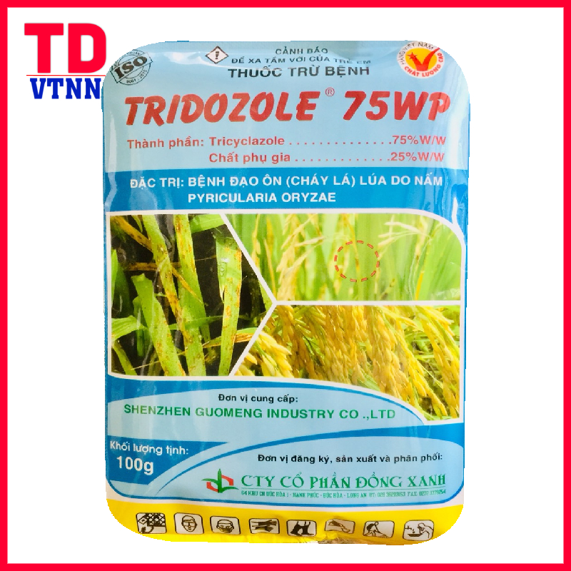 TRIDOZOLE 75WP Trừ Đạo Ôn Lá, Đạo Ôn Cổ Bông Lúa  Gói 100gr