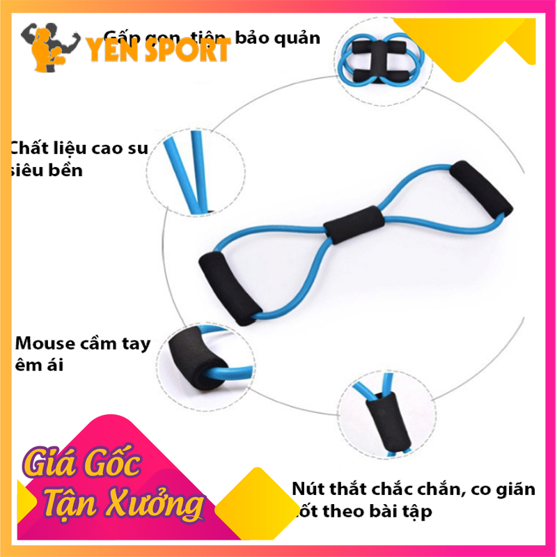 Dây kéo đàn hồi số 8 tập thể thao đa năng