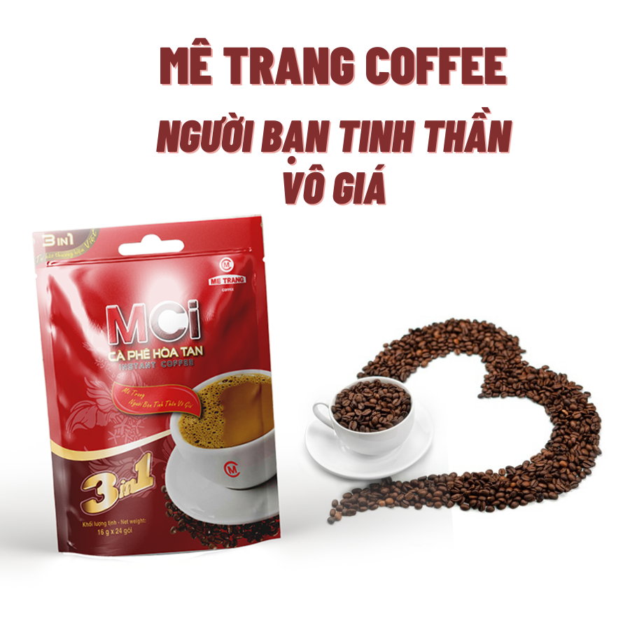 Cà Phê hòa tan Sữa 3in1 (MCi)-  Mê Trang - túi 24 gói