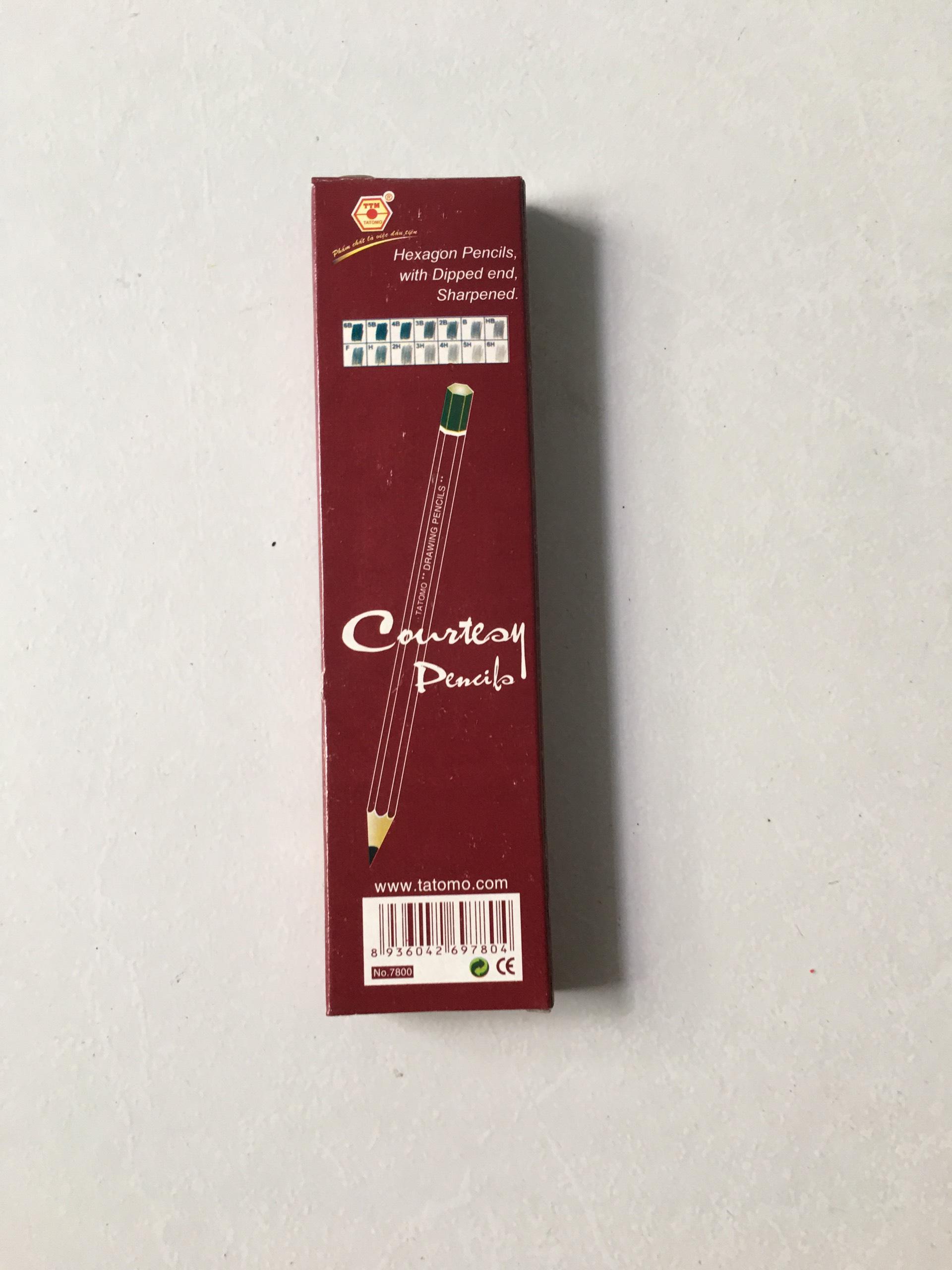 Bút chì gỗ 3B Tatomo hộp 12 cây