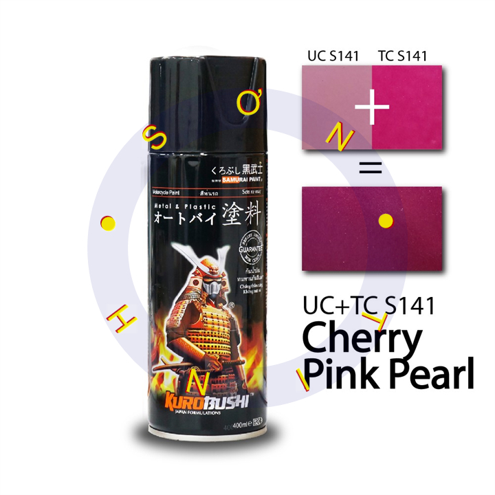 Sơn xịt Samurai màu PHỦ Hồng Cherry - TCS141 (cần sử dụng với nền UCS141 để lên được màu Hồng Cherry)