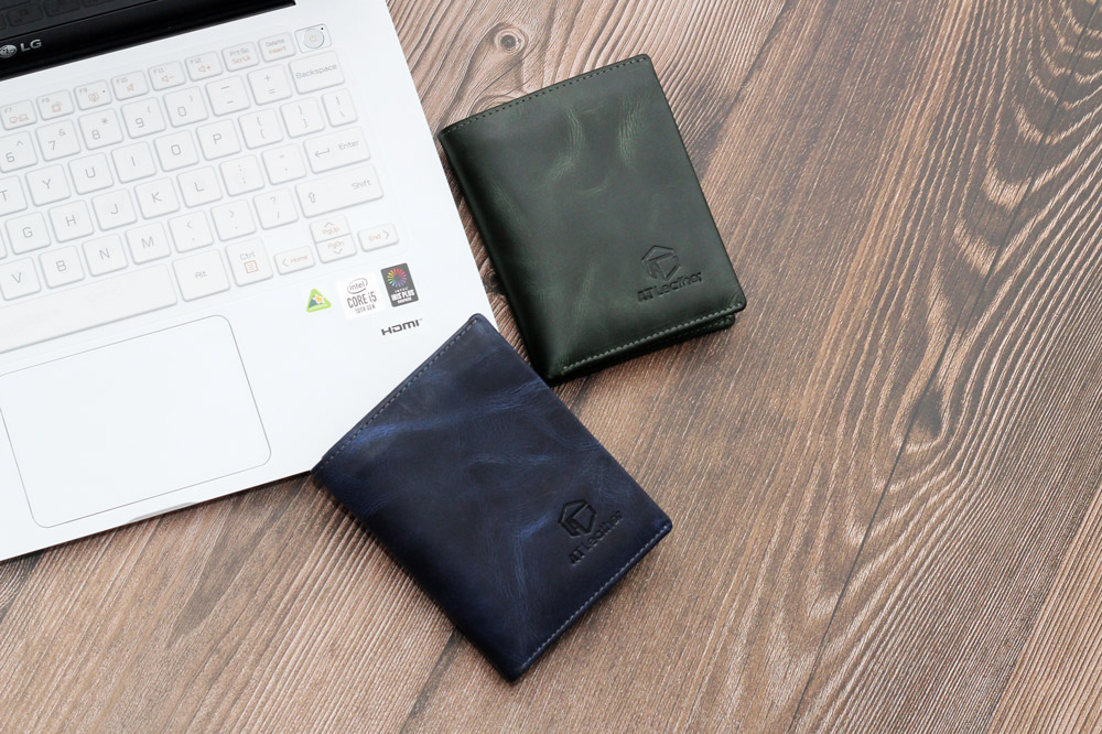 Pull-Up 063D Cowhide Leather Wallet, Standard Wallet Size 9.5X12, Fits All Types of Documents, 4 Beautiful Colors, Comes with Anh Tho Leather Box.