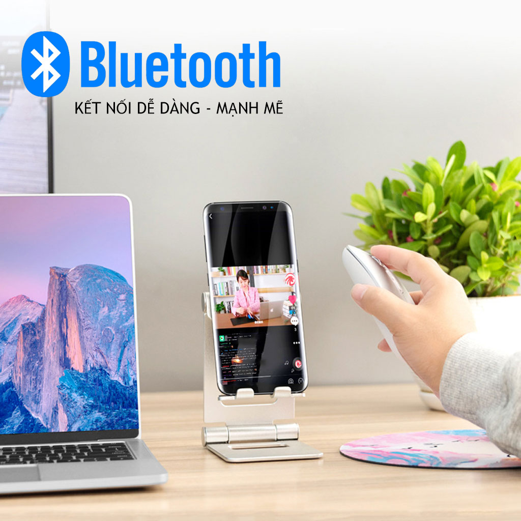 Chuột bluetooth PIXLINK P103BL 2 chế độ sạc pin siêu mỏng không gây tiếng ồn chuyên dùng cho Máy tính, pc, Laptop, Tivi