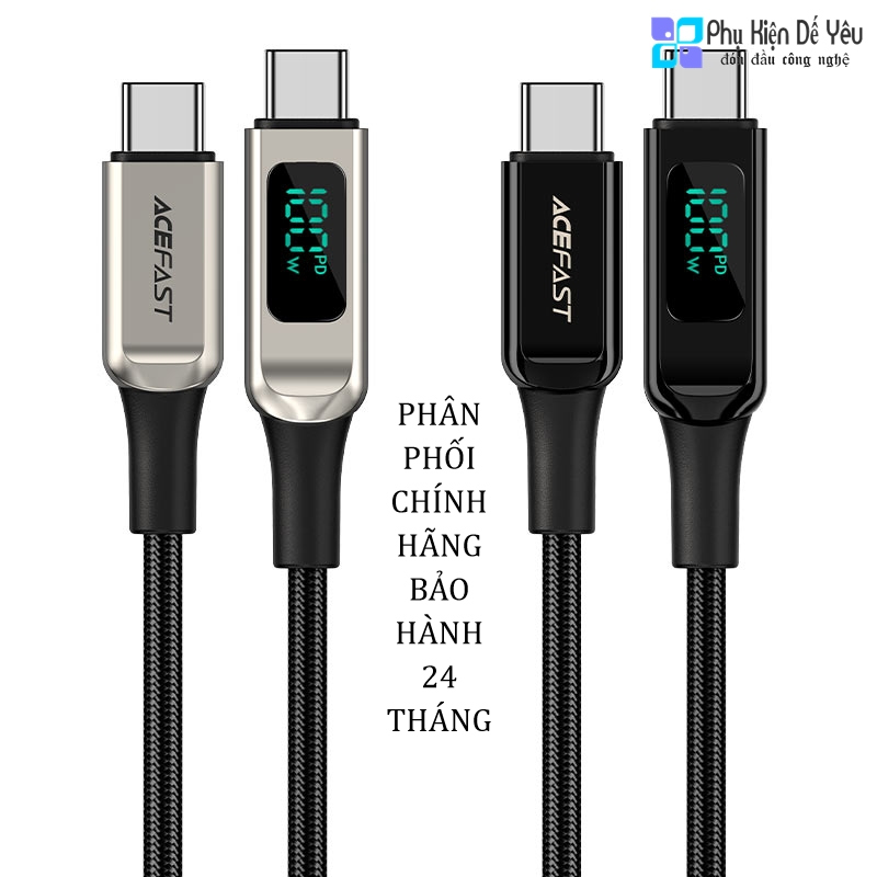 Cáp USB-C to USB-C AceFast C6-03 2m - 100W(PHÂN PHỐI CHÍNH HÃNG BẢO HÀNH 18 THÁNG)