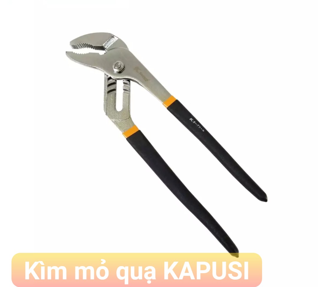 Kìm mỏ quạ 10 inch hoặc 12 inch made in JAPAN hiệu Kapusi, chất liệu thép CR-V cao cấp, tay cầm bọc nhựa cao su chắc chắn, kìm mở ống nước, Lưỡi kìm cứng cáp, hàm răng cưa kẹp chặt - Cửa Hàng Nam