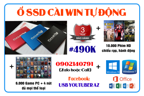 Bảng giá Ổ CỨNG SSD 128GB CÀI WIN 10, WIN 7 TỰ ĐỘNG Phong Vũ