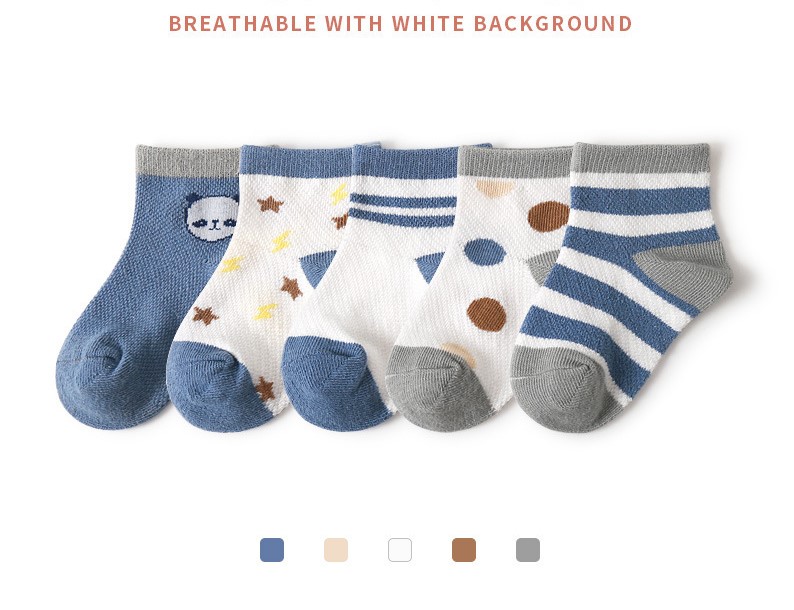 5 đôi Vớ  Cotton Cho Bé Trai Bé Gái Vớ