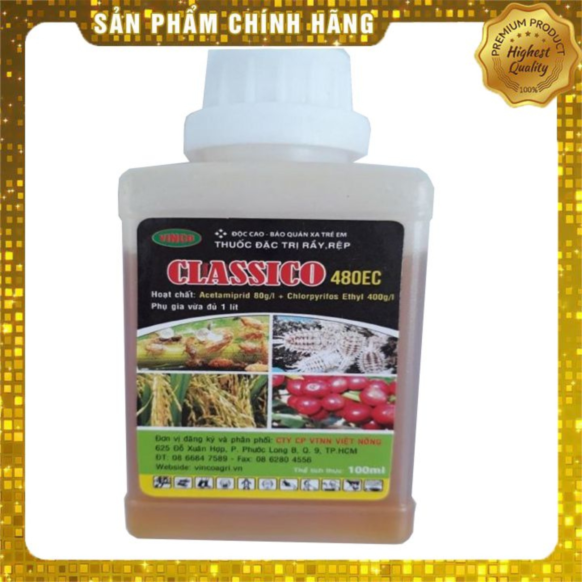 Thuoc trừ rầy Classico 480EC (250ml) trừ rầy nâu hại lúa, rệp sáp hại cà phê