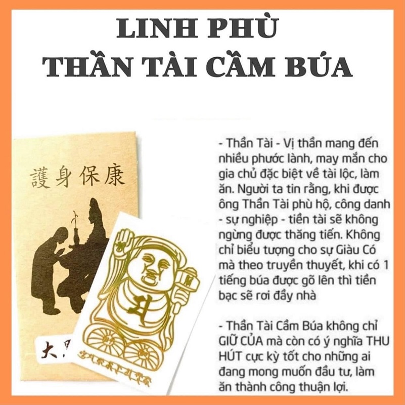 Linh Phù Thần Tài Giữ Của Dán Điện Thoại