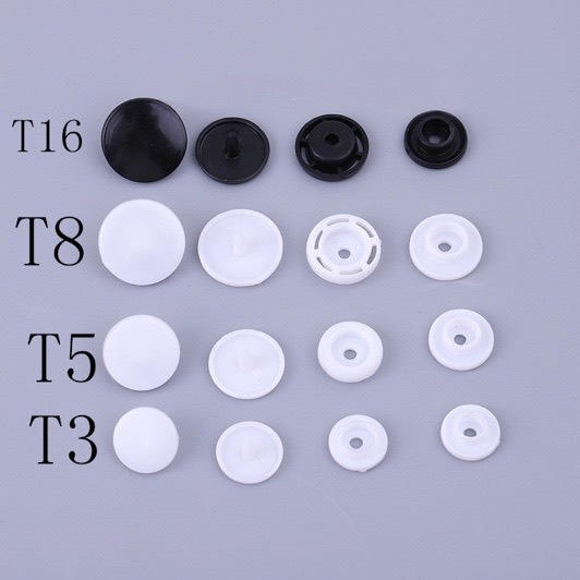 20 bộ cúc nhựa màu đen trắng cỡ t3 t5 t8