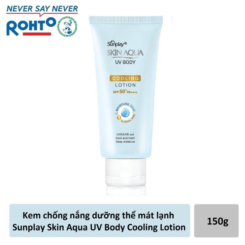 Kem chống nắng dưỡng thể mát lạnh sunplay Skin Aqua Uv Body Cooling lotion spf 50+ pa++++ (150g), sản phẩm đa dạng, chất lượng tốt, đảm bảo an toàn sức khỏe người dùng cao cấp