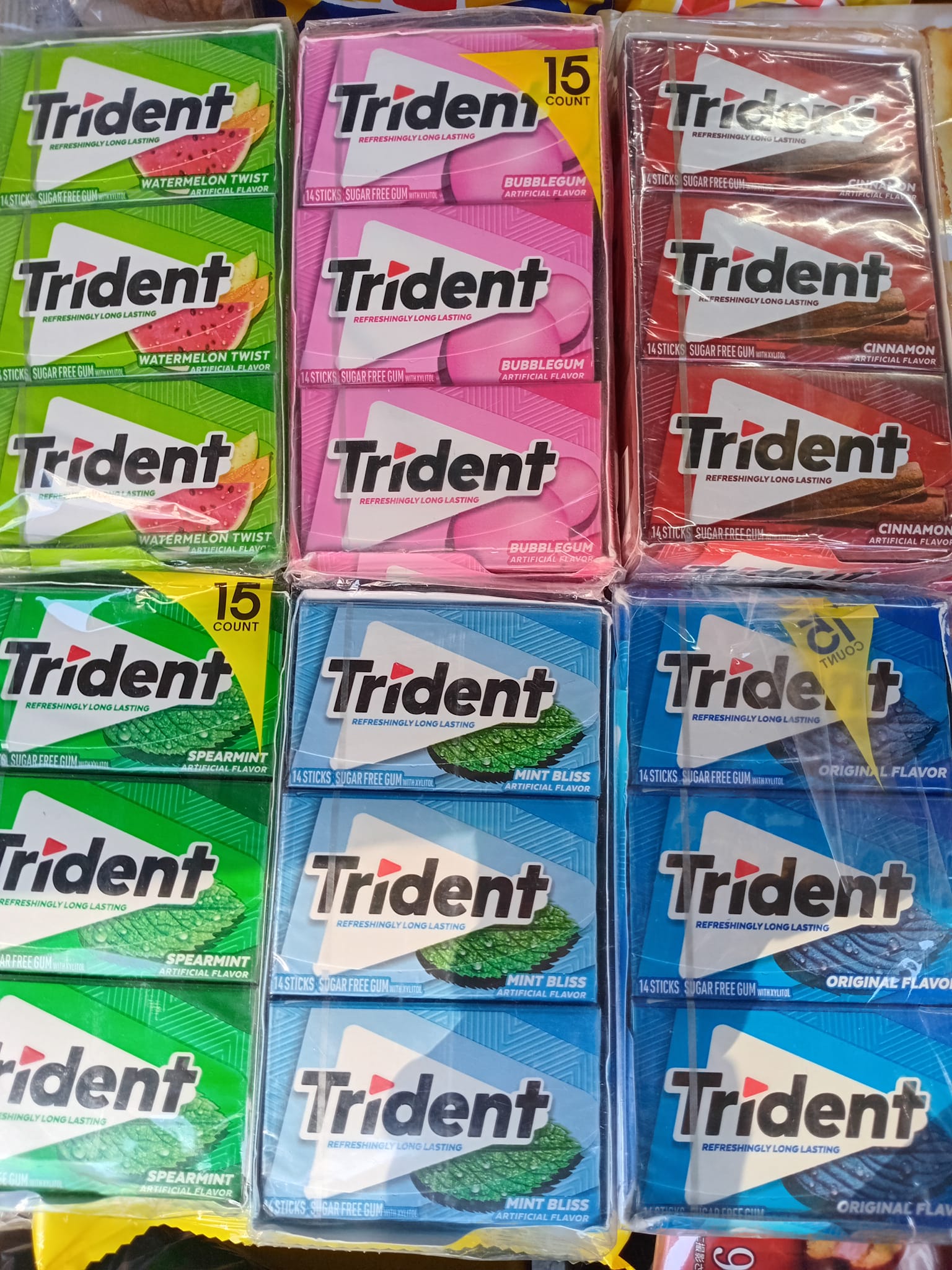 5 Kẹo Singum Trident Mỹ (5 count x 14 Sticks)