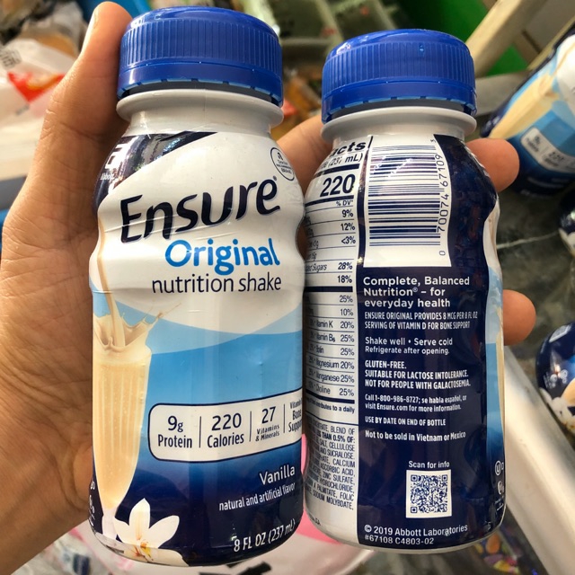 [HCM]SỮA ENSURE NƯỚC THÙNG 30 CHAI NHẬP TỪ MỸ