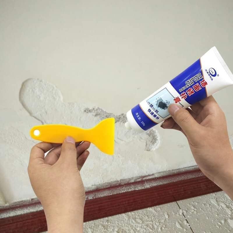 Keo vá tường vỡ, nứt, bẩn cho nhà luôn sáng sạch tặng kèm chổi vá