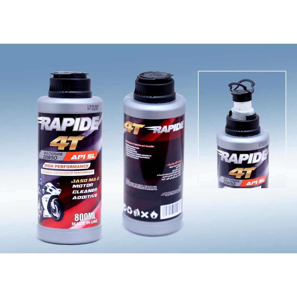 [HCM]Nhớt xe số cao cấp RAPIDE 4T 20W50 API SL 800ml / 1L