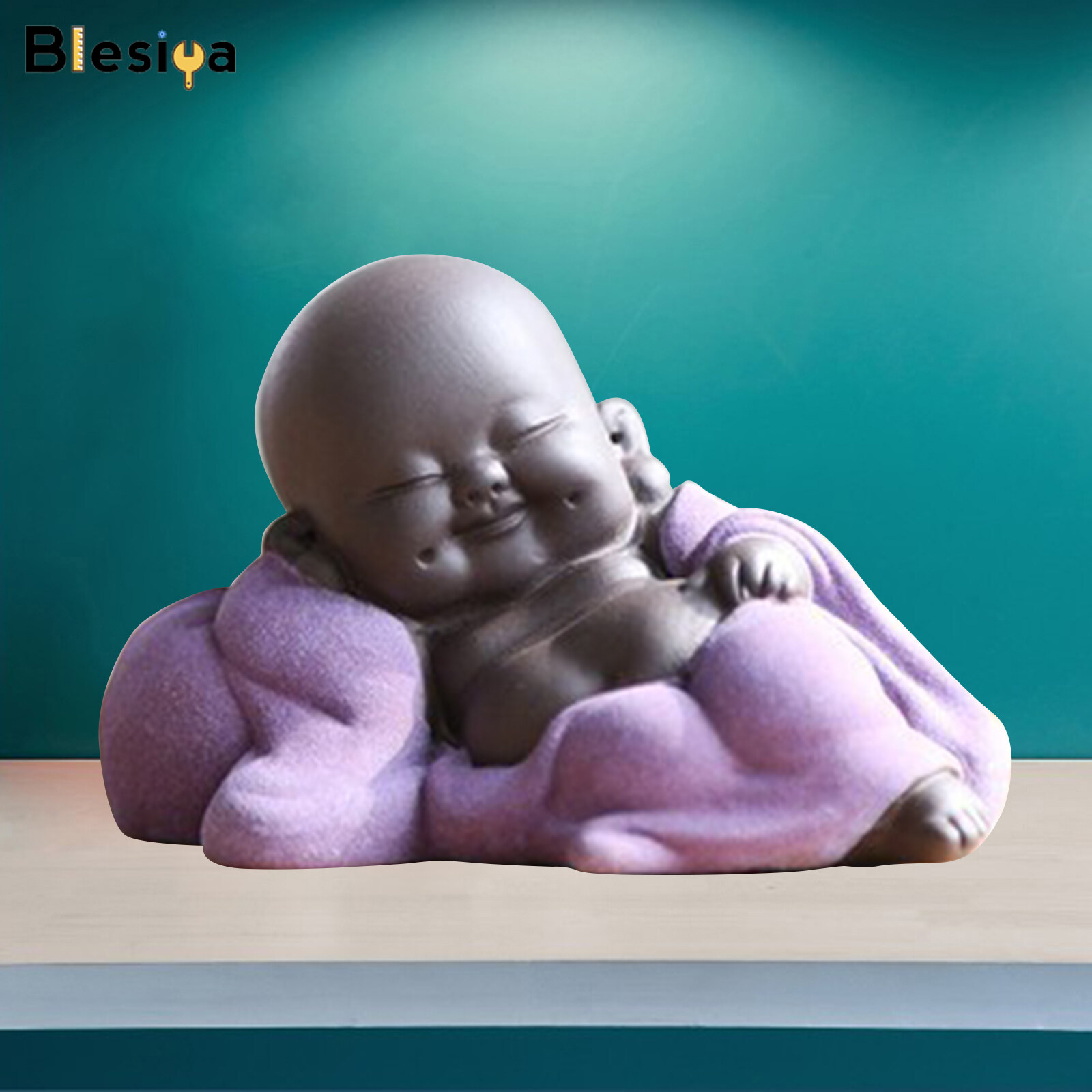 Blesiya Tượng Phật Hạnh Phúc Di Lặc Nhỏ Bằng Gốm, Bức Tượng Đồ Trang Trí