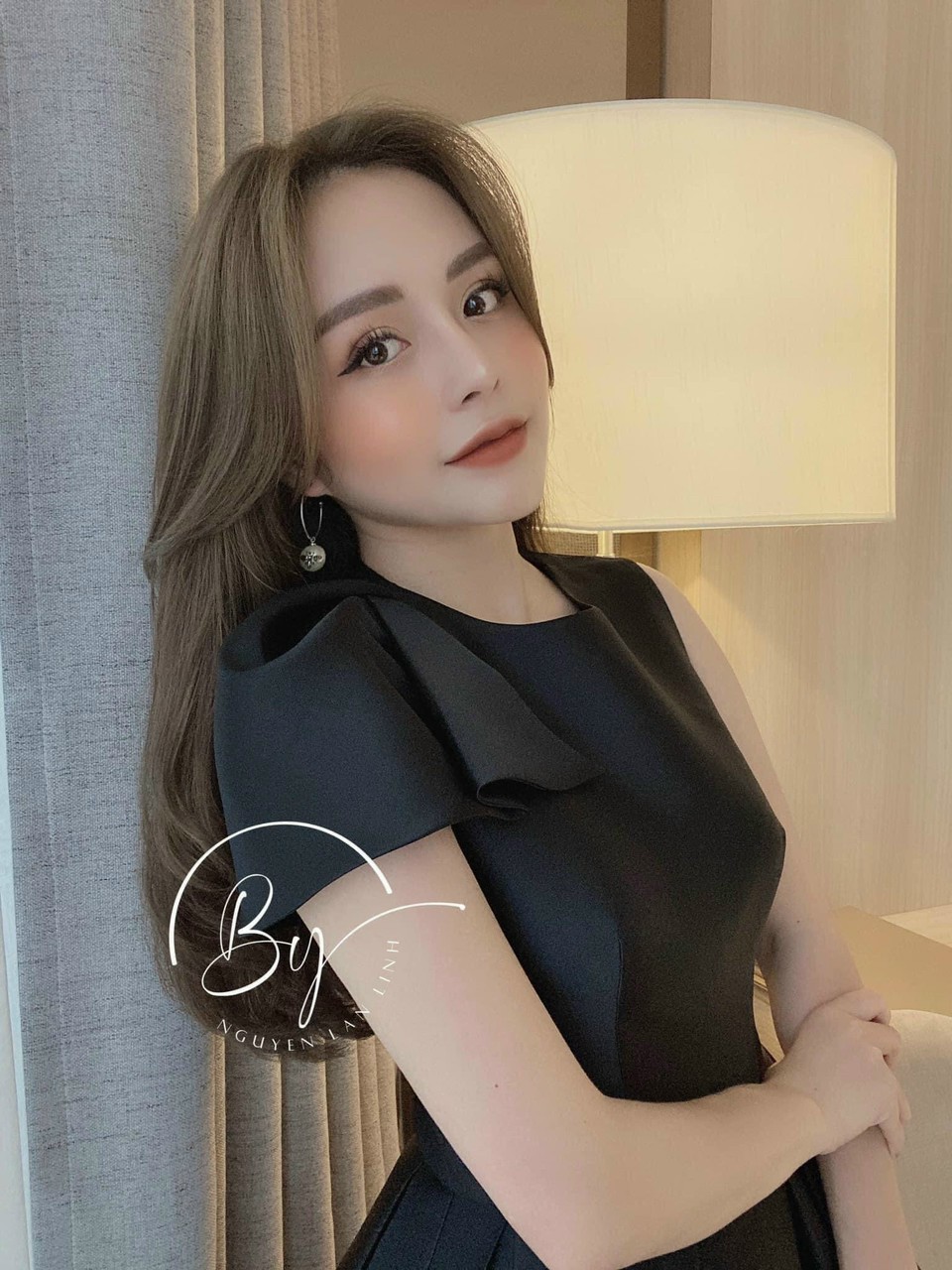 Đầm xòe nơ xếp ly-QH#damnu