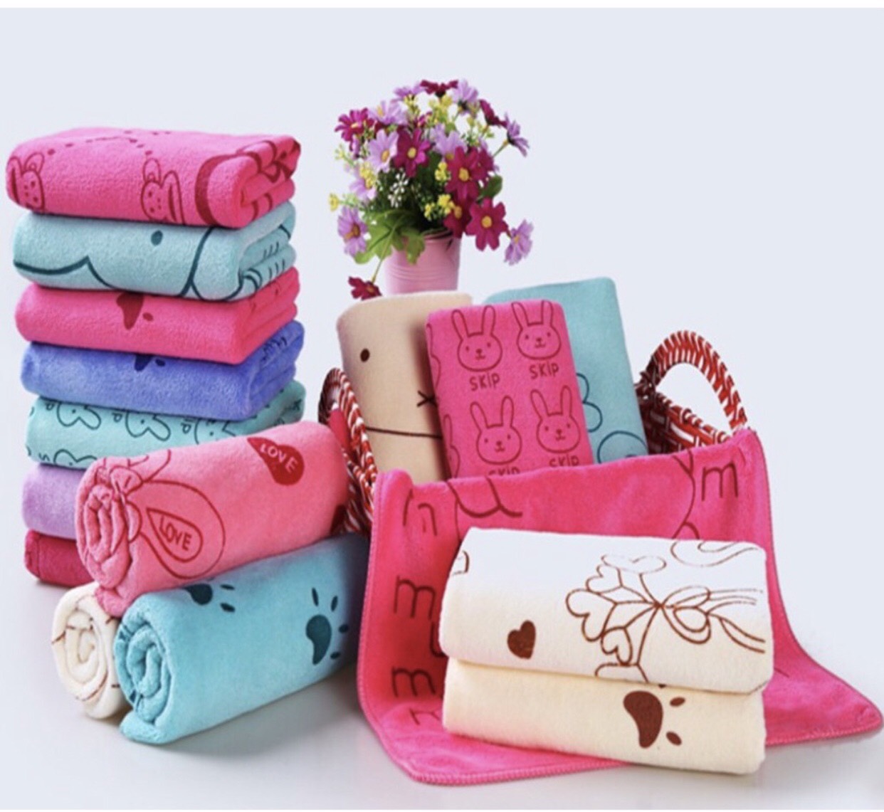 Khăn mặt cho bé, kt 25 * 50 cm, siêu mềm
