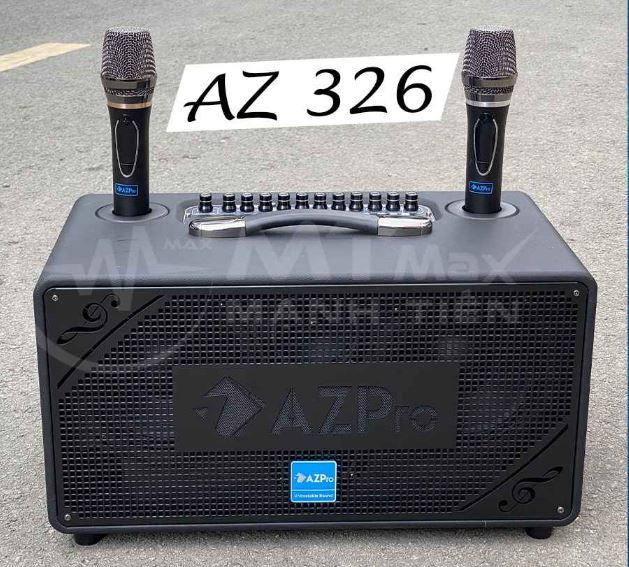 Loa kéo di động 3 đường tiếng- Loa Kéo karaoke AZPRO AZ- 326 Bass đôi đi kèm 2 mic với chất âm vô cùng trầm ấm - Có chống hú, reverb giúp cho giọng hát của bạn trở nên mượt mà, nhẹ nhõm hơn - với thiết kế mạnh mẽ vỏ gỗ bọc da tổng hợp, sang trọng
